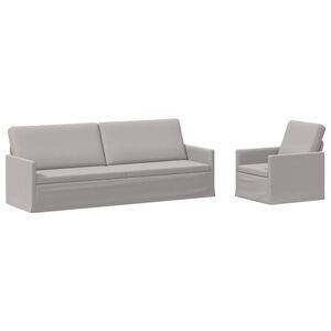 vidaXL Sofos komplektas 2 pcs Debesų pilka Audinys