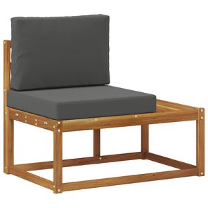 vidaXL Lauko galinė sofa Natūralus ir antracitas 91 x 63 x 73 cm