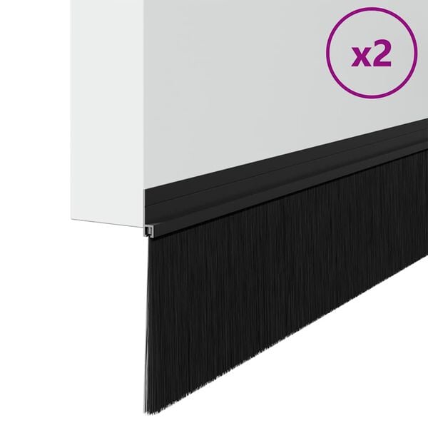 vidaXL Savarankiškai klijuojami durų šepetėlių sandarikliai 2 pcs