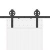 vidaXL Stumdomų durų įrangos rinkinys, juodos spalvos, 183cm, plienas