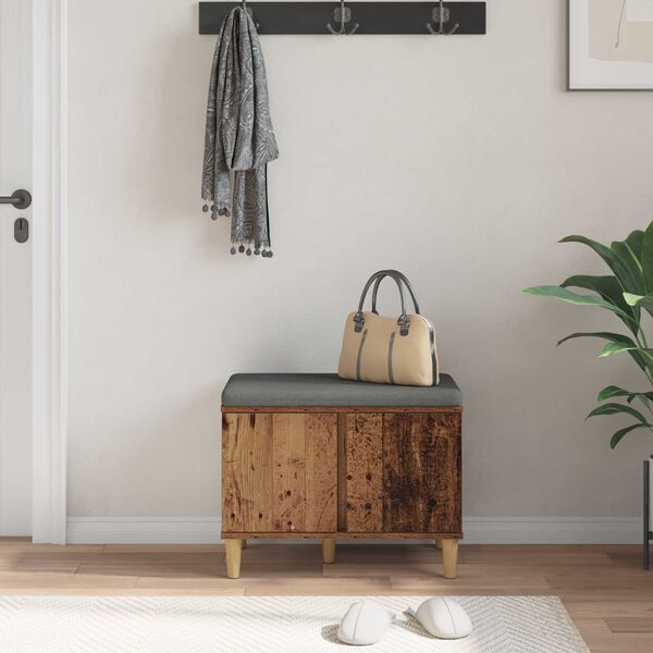 vidaXL Koridoriaus suolas su pagalve Senas medis 60 x 38 x 46 cm