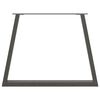 vidaXL Valgomojo stalo kojos, V formos, 2 vnt., antracito spalvos, 100x(72-73,3) cm, plienas
