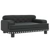 vidaXL Vaiki&scaron;ka sofa, juodos spalvos, 70x45x30cm, dirbtinė oda