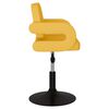 vidaXL Pasukamos valgomojo kėdės, 2vnt., garstyčių geltonos, audinys