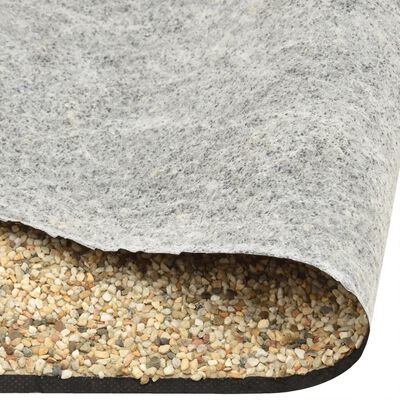 vidaXL Tvenkinio danga su akmenukais, natūrali smėlio, 400x100cm