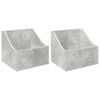 vidaXL LP įra&scaron;ų dėžutė 2 vnt. Betono pilka 37 x 33 x 32 cm