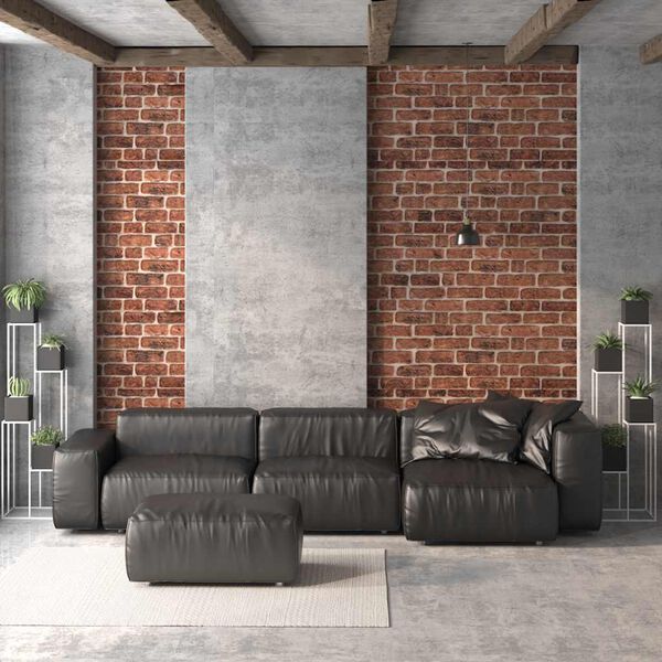 vidaXL 3D Sienos plok&scaron;tės, 10vnt., tamsiai rudos, EPS, plytų dizaino