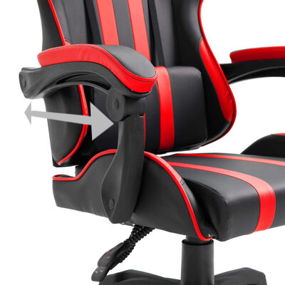 vidaXL Žaidimų kėdė, raudona, dirbtinė oda