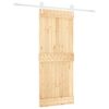 vidaXL Slankios durys Natūrali ir Balta 85 x 210 cm