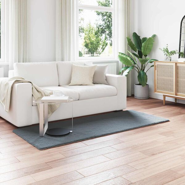 vidaXL Dirbtinio triu&scaron;io kailio kilimas Olite Antracitas 100 x 200 cm