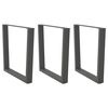 vidaXL Valgomojo stalo kojos, 3 vnt., antracito spalvos, 90x(72-73,3) cm, plienas