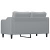 vidaXL Dvivietė sofa, &scaron;viesiai pilkos spalvos, 140cm, audinys