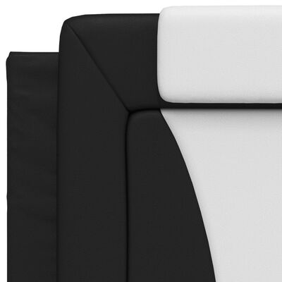 vidaXL Galvūgalio pagalvėlė, juodas ir baltas, 80cm, dirbtinė oda