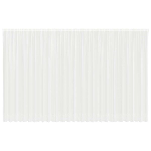 vidaXL Nėrinių Užuolaida Gėlių Balta 300 x 750 cm Poliesteris