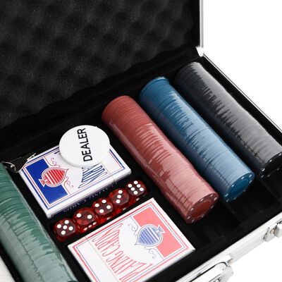 vidaXL Pokerio žetonų rinkinys, 300vnt., 4g