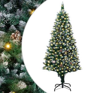 vidaXL Dirbtinė Kalėdų eglutė Žalia 180 cm PVC ir Plienas ir Plastikas