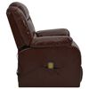 vidaXL Atlošiamas masažinis krėslas, rudos spalvos, dirbtinė oda
