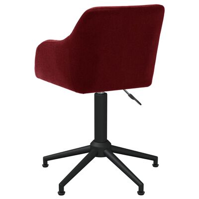 vidaXL Pasukama valgomojo kėdė, vyno raudona, audinys (330399)
