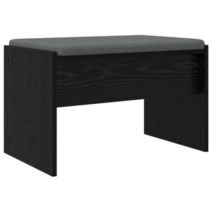 vidaXL Koridoriaus suolas su pagalve Juodas ąžuolas 63 x 38 x 40 cm