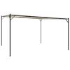 vidaXL Pavėsinė, smėlio spalvos, 4x4m, audinys ir plienas, 180g/m&sup2;