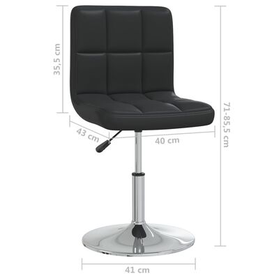vidaXL Valgomojo kėdė, juodos spalvos, dirbtinė oda