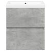 vidaXL Vonios baldų komplektas, 2 dalių, betono pilkas, mediena