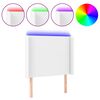 vidaXL Galvūgalis su LED, baltos spalvos, 93x16x118/128 cm
