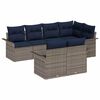vidaXL Sodo Sofų Rinkinys su pagalve 7 pcs Pilka poliratanas
