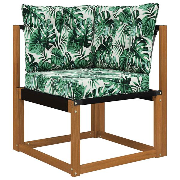 vidaXL Lauko sofa pagalvėlė 3 pcs Lapų ra&scaron;tas Poliesteris