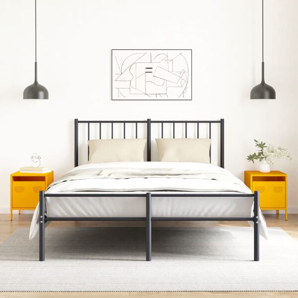 vidaXL Naktinės spintelės, 2vnt., garstyčių, 35x39x43,5cm, plienas