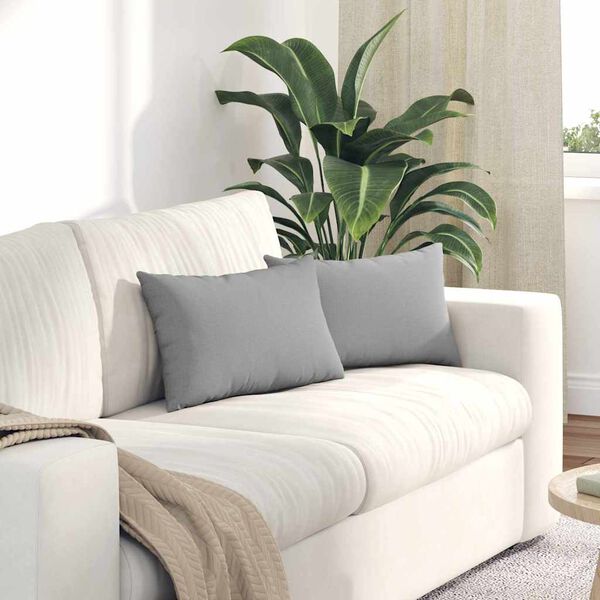 vidaXL Sofa Pagalvės 2 pcs Pilka 50 x 30 cm audinys