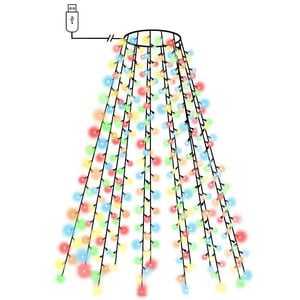 vidaXL Kalėdų eglutės girlianda su 150 spalvotų LED lempučių, 150cm