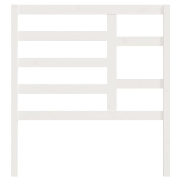 vidaXL Lovos galvūgalis, baltas, 106x4x104cm, pušies medienos masyvas