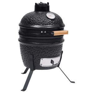 vidaXL Keramikinė Kamado kepsninė-rūkykla, 56 cm, juoda spalva