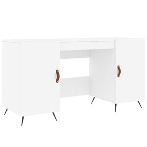 vidaXL Ra&scaron;omasis stalas, baltos spalvos, 140x50x75cm, apdirbta mediena