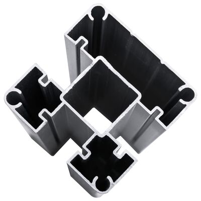 vidaXL Tvoros segmentų rinkinys, juodos spalvos, 872x105cm, WPC