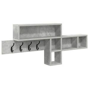 vidaXL Prikabinamas paltas su lentyna Betono pilka 100 x 12 x 43,5 cm