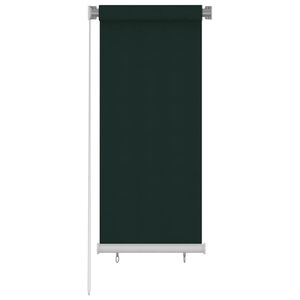 vidaXL Lauko roletas, 65 (plotis) x 140 (auk&scaron;tis) cm, tamsiai žalios spalvos, HDPE