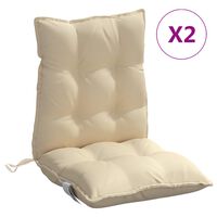 vidaXL Kėdės pagalvėlės, 2vnt., smėlio, oksfordo audinys