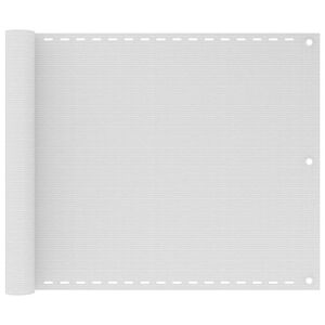 vidaXL Balkono pertvara, baltos spalvos, 75x300cm, HDPE