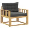 vidaXL Lauko Vidurinis Sofa Poliesteris Balta