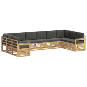 vidaXL Lauko sofos komplektas 7 vnt. Balta ir antracito Poliesteris