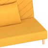 vidaXL Dvivietė sofa-lova su dvejomis pagalvėmis, geltona, audinys