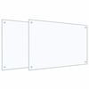 vidaXL Virtuvės atbraila 2 vnt. Skaidrus 90 x 60 cm grūdintas stiklas