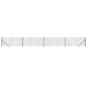 vidaXL Vielinė tinklinė tvora su smaigais, žalios spalvos, 0,8x10m