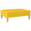 vidaXL Dvivietė sofa-lova su pakoja, geltonos spalvos, audinys