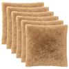 vidaXL Pagalvėlės užvalkalas 6 pcs HEERLEN Taupe 65 x 65 cm PV pūkinis