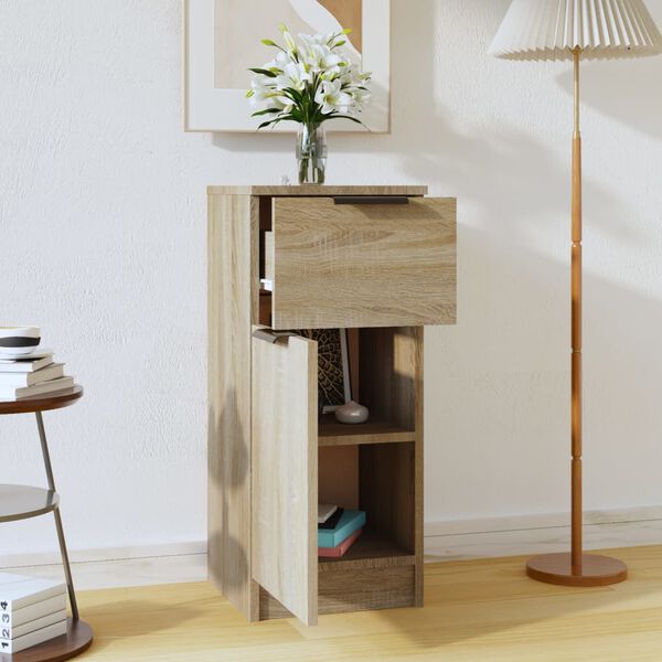 vidaXL &Scaron;oninė spintelė, ąžuolo spalvos, 30x30x70cm, apdirbta mediena