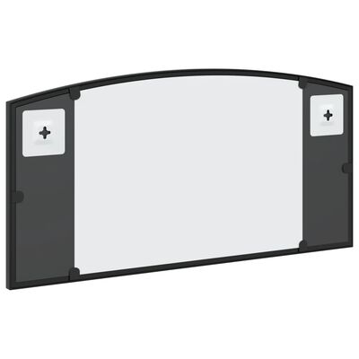 vidaXL Sieninis veidrodis, juodos spalvos, 60x30 cm, geležis, arkinis