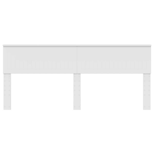 vidaXL Galvūgalis Blizgus baltas 200 cm Apdirbta mediena